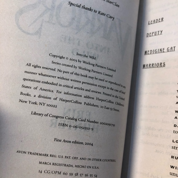 Vintage Warriors Series by Erin Hunter Set of 6 books 2003-2004 Cats Adventure - Picture 11 of 14